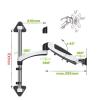 HFFFXRCY FE120W-700-L 10"-42" 32" Aluminum Gas Spring Arm LCD TV Wall Mount Bracket 5-10kg Monitor Rack Support Long Arm Full Movement view 2