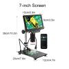 7'' LCD Digital Microscope, 16MP 1080P Video Microscope, 2-200X Optical Magnification, 1300X Digital Magnifier, 32G Card, Adjustable LED Lights, for Coin and Jewelry Collectors view 2