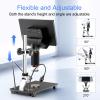 7'' LCD Digital Microscope, 16MP 1080P Video Microscope, 2-200X Optical Magnification, 1300X Digital Magnifier, 32G Card, Adjustable LED Lights, for Coin and Jewelry Collectors view 4