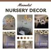 BugyBagy Dreamy Blue Collection 3-Piece Nursery Wall Lamp Blue Set: Cloud with Name, Elephant on Moon & Air Balloon with 25 White Stickers + 3 Mini Wooden Clouds view 3