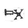 GHHDPXM 32-Inch Rotating TV Wall Mount Bracket Adjustable TV Stand for 10-32 Inch Screens Space-Saving Wall Mounts with Tilt & Swivel Function view 2