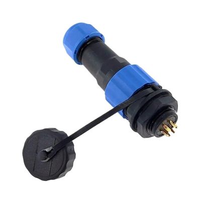 SP16 Waterproof IP68 Power Cord Connector Set Male and Female Socket 2 Pin 3 Pin(Back Nut 4P)