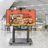 GHHDPXM TV Cart Stand Rolling Cart for 65/75 Inch TV, Metal Floorstanding TV Mount with Camera Shelf& Media Storage Shelf, for Tradeshows view 2