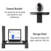 GHHDPXM TV Cart Stand Rolling Cart for 65/75 Inch TV, Metal Floorstanding TV Mount with Camera Shelf& Media Storage Shelf, for Tradeshows view 4