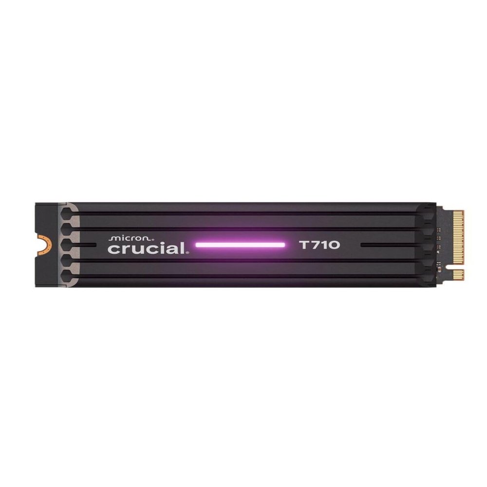 Crucial T710 with Heatsink 1TB PCIe Gen5 NVMe M.2 2280 SSD