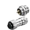 VCALDGFZ GX16 Gold-Plated 2/3/4/5/6/7/8/9/10 Pin Connector Stainless Steel Water Proof Aviation Plug Socket IP67 5-7A 16mm Connectors(1pc Cover,2P) view 2