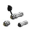 VCALDGFZ GX16 Gold-Plated 2/3/4/5/6/7/8/9/10 Pin Connector Stainless Steel Water Proof Aviation Plug Socket IP67 5-7A 16mm Connectors(1pc Cover,2P) view 3