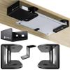 VI+AL Under Desk Laptop Mount - Hidden Metal Shelf with Side Storage - Installs with Tape & Screws - Fits Devices up to 1.7" Thick - Standard (No Hook or Cable Organizer) view 1