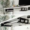 VI+AL Under Desk Laptop Mount - Hidden Metal Shelf with Side Storage - Installs with Tape & Screws - Fits Devices up to 1.7" Thick - Standard (No Hook or Cable Organizer) view 2