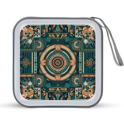 FZQVSWTX CD/DVD Storage Case,40 Capacity CD Case Holder Organizer Vintage Patternprinted Plastic Portable Zipper Wallet DVD Case for Car Home Travel