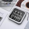 FZQVSWTX CD/DVD Storage Case,40 Capacity CD Case Holder Organizer Three Smiling Skeletonsprinted Plastic Portable Zipper Wallet DVD Case for Car Home Travel view 4