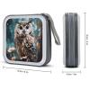FZQVSWTX CD/DVD Storage Case,40 Capacity CD Case Holder Organizer Animal Cute Owlprinted Plastic Portable Zipper Wallet DVD Case for Car Home Travel view 2