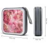 FZQVSWTX CD/DVD Storage Case,40 Capacity CD Case Holder Organizer Floral Flowersprinted Plastic Portable Zipper Wallet DVD Case for Car Home Travel view 2
