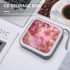 FZQVSWTX CD/DVD Storage Case,40 Capacity CD Case Holder Organizer Floral Flowersprinted Plastic Portable Zipper Wallet DVD Case for Car Home Travel view 4