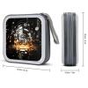 FZQVSWTX CD/DVD Storage Case,40 Capacity CD Case Holder Organizer Musical Theme Music Clefsprinted Plastic Portable Zipper Wallet DVD Case for Car Home Travel view 2