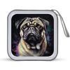 FZQVSWTX CD/DVD Storage Case,40 Capacity CD Case Holder Organizer Portrait Of Pugprinted Plastic Portable Zipper Wallet DVD Case for Car Home Travel view 1