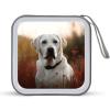 FZQVSWTX CD/DVD Storage Case,40 Capacity CD Case Holder Organizer White Labradorprinted Plastic Portable Zipper Wallet DVD Case for Car Home Travel view 1
