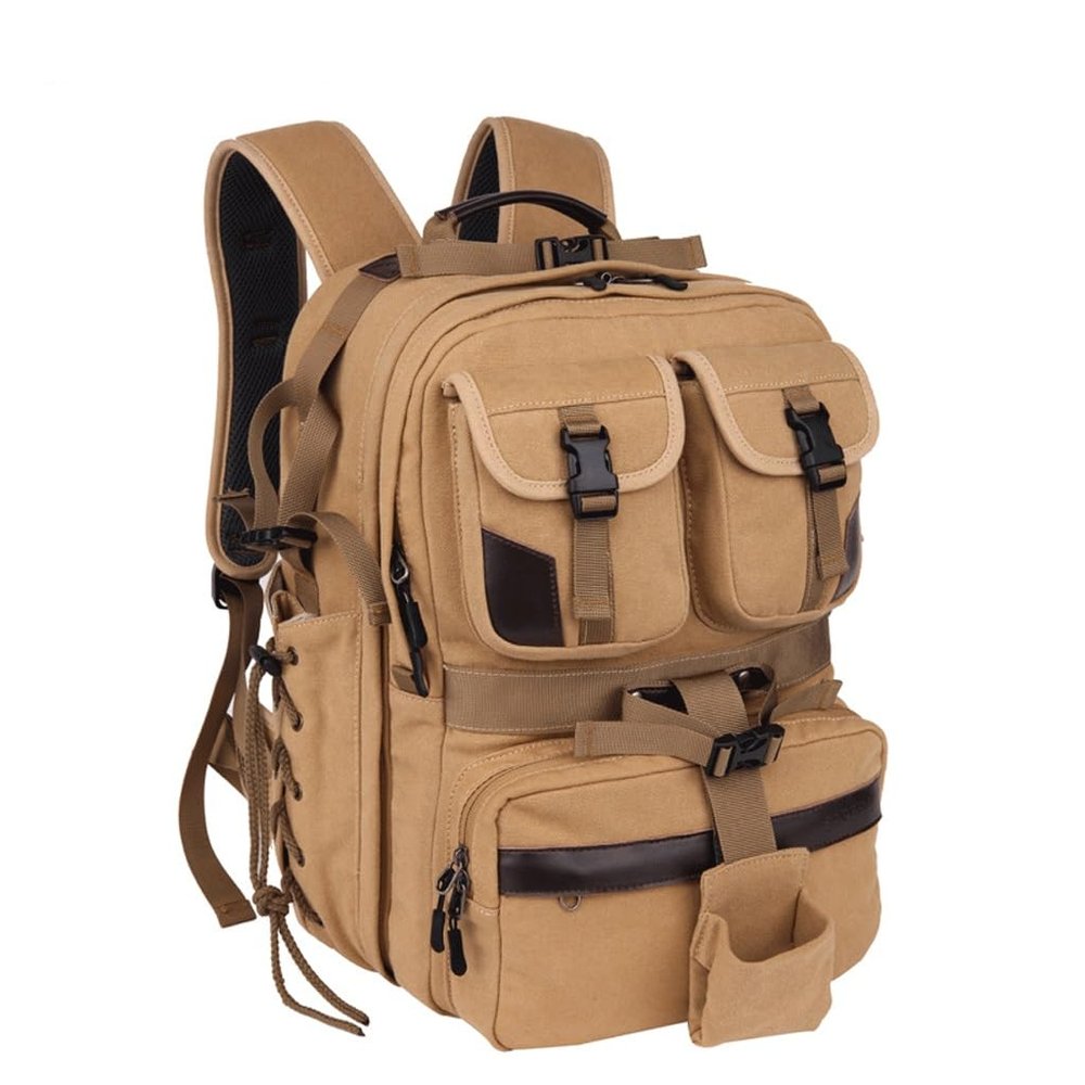 ERTXGBA Large Capacity Shoulder Camera Bag Canvas SLR Camera Outside Digital Bag
