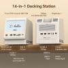 Wokyis M5 Retro Dock Station for Mac mini M4, 5inch HD Display, 10Gbps M.2 NVMe SSD Enclosure, SD/Micro SD Reader 4.0, 4*USB-A 1*USB-C 10Gbps, 3.5mm Earphone Jack, view 3