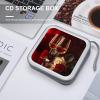 FZQVSWTX CD/DVD Storage Case,40 Capacity CD Case Holder Organizer Two Glasses of White Wineprinted Plastic Portable Zipper Wallet DVD Case for Car Home Travel view 4