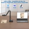 4K Document Camera for Teachers, USB Doc Cam with Auto Focus & Mic, Durable Alloy Stand, Foldable A3 Overhead Scanner with LED Light, Plug & Play for Zoom, Classroom, Mac, Windows, Chromebook view 3