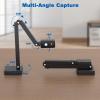 4K Document Camera for Teachers, USB Doc Cam with Auto Focus & Mic, Durable Alloy Stand, Foldable A3 Overhead Scanner with LED Light, Plug & Play for Zoom, Classroom, Mac, Windows, Chromebook view 4