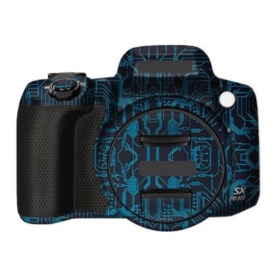 SX70HS Anti-Scratch Camera Cover Skin Sticker for Canon PowerShot SX 70 HS Camera Protector Film Skin Decals(Circuit Blue)