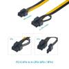 QQEURZSF 6 Pcs 6 Pin PCI-e to 8 Pin PCI-e (Male to Male) GPU Power Cable 50cm for Graphic Cards Mining Server Breakout Board view 3