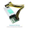 QQEURZSF 6 Pcs 6 Pin PCI-e to 8 Pin PCI-e (Male to Male) GPU Power Cable 50cm for Graphic Cards Mining Server Breakout Board view 4