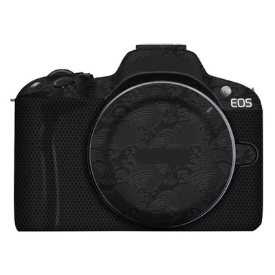 R50 Anti-Scratch Camera Skin Wrap Sticker Coat Vinyl Protective Film Body Protector Decals Cover for Canon R 50(Wave Black+Matrix Black)