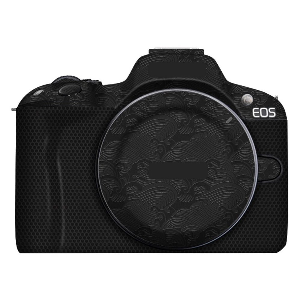 R50 Anti-Scratch Camera Skin Wrap Sticker Coat Vinyl Protective Film Body Protector Decals Cover for Canon R 50(Wave Black+Matrix Black)