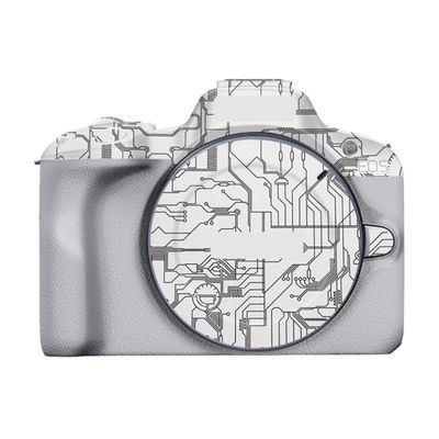 R50 Anti-Scratch Camera Skin Wrap Sticker Coat Vinyl Protective Film Body Protector Decals Cover for Canon R 50(Circuit White No Rubber Part)