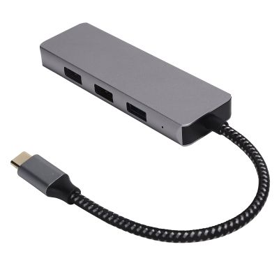 4 in 1 Hub Type C to B Docking Station, B 3.0 and 2.0 Adapter, Aluminum y Multi Port Hub with 4K Output for Laptops, Smart TVs, Monitors and Projectors