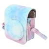 GOTOTOP Camera Sling Bag, PU Leather Camera Protective Bag with Adjustable Shoulder Strap & Soft Lining for Mini 12 Instant Camera, 13x11x6cm (Blue Pink Color) view 1