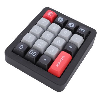 Wisoqu Hot Swappable Mechanical Numeric Keypad with 19 Programmable Keys, RGB Backlight, Linear Red Switches, USB Wired, 12 Lighting Modes, Full Key Hot Swappable (Black)