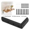2 Pcs 5 Inch Decorative Wall Brackets,Wall Mounted Floating Shelf Brackets for L Shape Heavy Duty Furniture Support Hardware DIY Open Shelving,Black,B(D5 4Pcs) view 2
