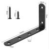 2 Pcs 5 Inch Decorative Wall Brackets,Wall Mounted Floating Shelf Brackets for L Shape Heavy Duty Furniture Support Hardware DIY Open Shelving,Black,B(D5 4Pcs) view 4