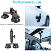 Akozon Suction Cup Car Mount Kit Versatile Action Camera Windshield Mount 5 Cup Kit for X5 X4 X3 X2 RS Drivers view 4