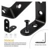 20 Pcs Black Corner Bracket,Right Angle Brackets 90 Degree,Stainless Steel L Shaped Bracket Corner Brace with Screws Small Brackets 30mm(30x30mm) view 2