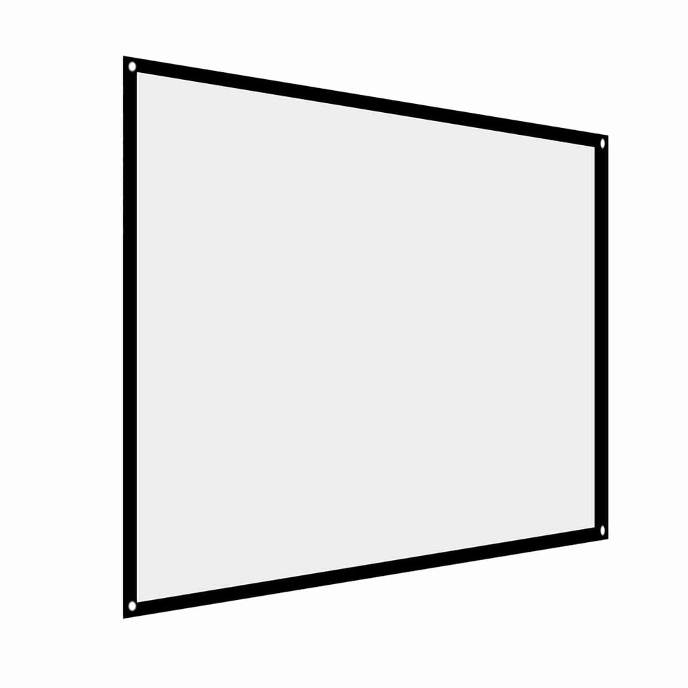 DirectNine Basics Projection Screen, 4:3 Portable Foldable Noncrease White Projector Curtain for Camping Party, Home Theater, Office(60inch) (60 inches)