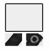 DirectNine Basics Projection Screen, 4:3 Portable Foldable Noncrease White Projector Curtain for Camping Party, Home Theater, Office(60inch) (60 inches) view 2