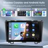 4+64G Wireless Carplay & Android Auto Car Stereo for Honda CRV 2007-2011, 9" Touch Screen Bluetooth Receiver with GPS Navigation Mirror Link WiFi RDS Hi-Fi Bluetooth AHD Backup Camera MIC view 2