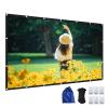 60-300inch Projection Screen, 4K HD 16:9 Portable Foldable Anti-Crease Movie Projector Screen for Home Theater Outdoor Indoor(200 inch) view 1