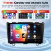 4+128G Wireless Carplay & Android Auto Car Stereo for Honda CRV 2007-2011, 9" Touch Screen Bluetooth Receiver with GPS Navigation Mirror Link WiFi RDS Hi-Fi Bluetooth AHD Backup Camera MIC view 4