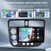 [4+128G] Car Stereo for Honda Civic 2005 with Wireless CarPlay & Android Auto9" Double Din Touchscreen Bluetooth Radio with GPS Mirror Link WiFi RDS Hi-Fi Bluetooth AHD Backup Camera MIC view 4
