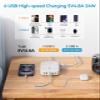 2100J Surge Protector Flat Plug Extension Cord 20 FT with 12 AC Outlets 6 USB Ports 5V/4.8A 24W, 20Ft Long Braided Thin Cord Wall Mount Long Charging Station for Travel Home Office College Dorm view 4