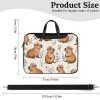 PUYWTIY Portable Laptop Shoulder Bag for Men Women, Waterproof Computer Carrying Bag Capybara Gifts Flroal Briefcase for Office Business view 3