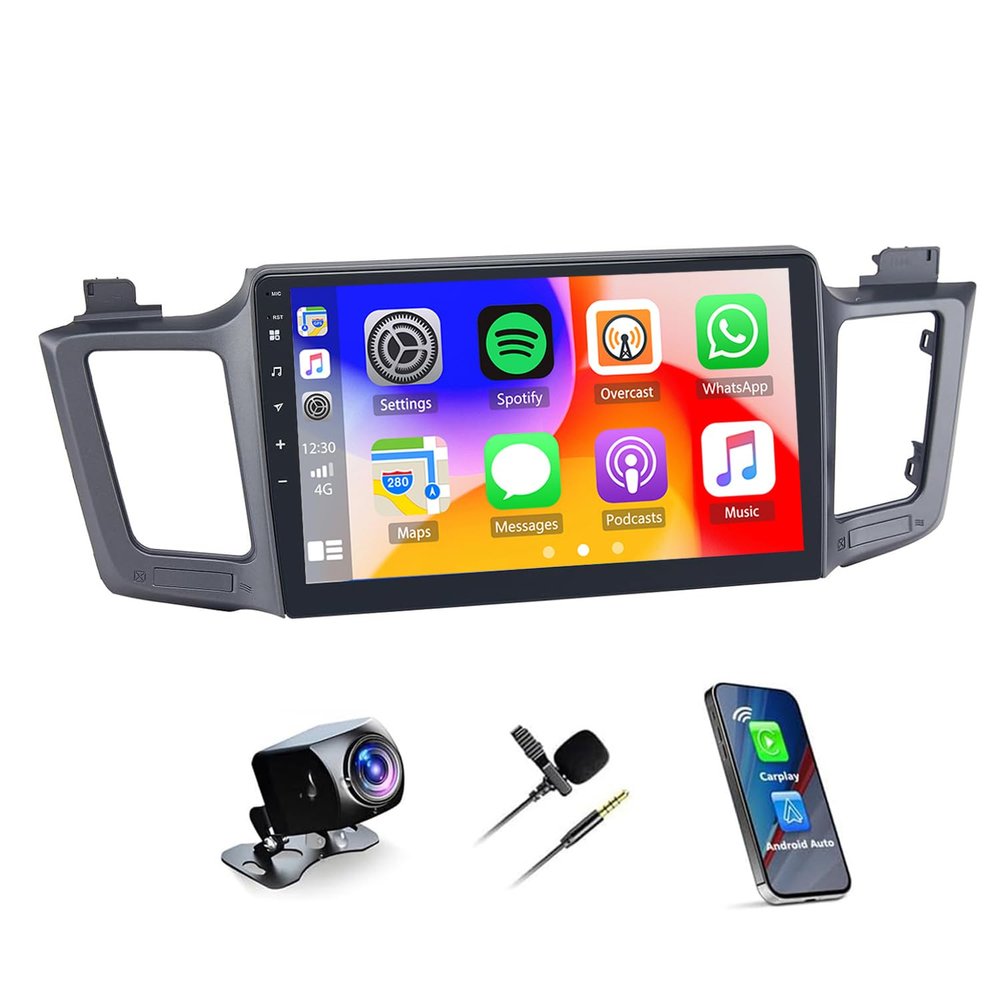 4G+64G Car Radio Stereo for Toyota Rav4 2013-2018 - 10inch Touch Screen Android 13 Car Stereo with Wireless Carplay GPS Navigation Head Unit,AM/FM/RDS, Bluetooth,32EQ,Backup Camera, SWC