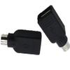 Replacement USB to PS2 Adapter, USB Female to PS/2 Male Keyboard and Mouse Adapter Converter (Black, 2-Packs) view 1