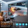5G WiFi Bluetooth 15000LM Native 1080P Projector (Projector Screen Included), 300" Display Full HD Movie Projector, LCD Technology Support 4k Home Theater view 3